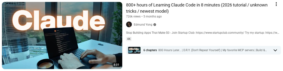 800+ hours of Learning Claude Code in 8 minutes
