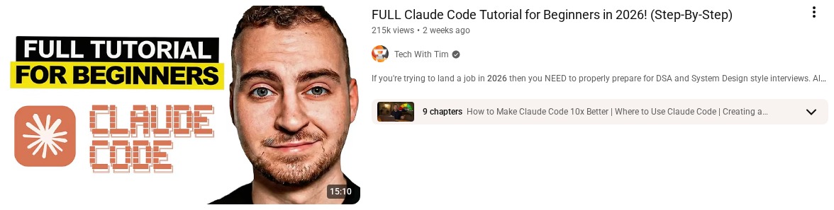 FULL Claude Code Tutorial for Beginners 2026!