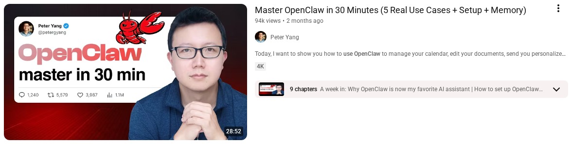 Master OpenClaw in 30 Minutes (5 Real Use Cases + Setup + Memory)
