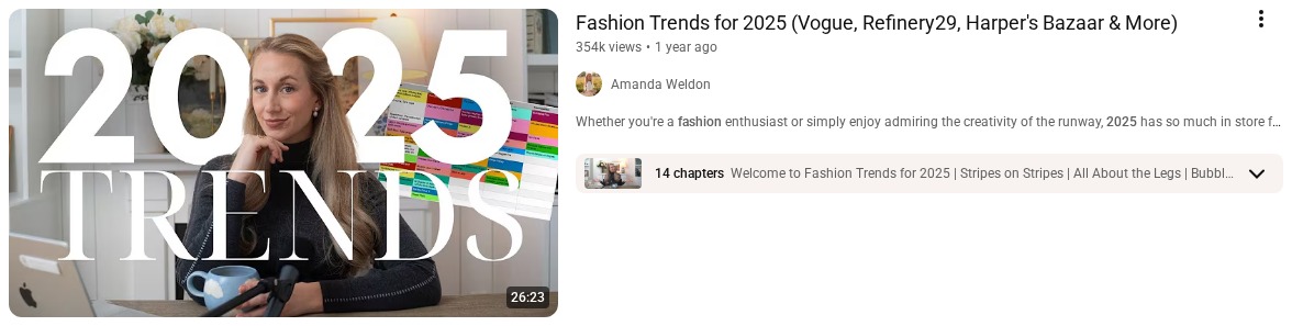 Fashion Trends 2025 Amanda
